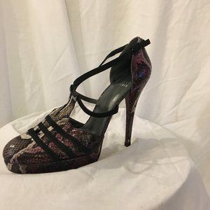 Stuart Weitzman Multicolor Snakeskin Stiletto  8.5